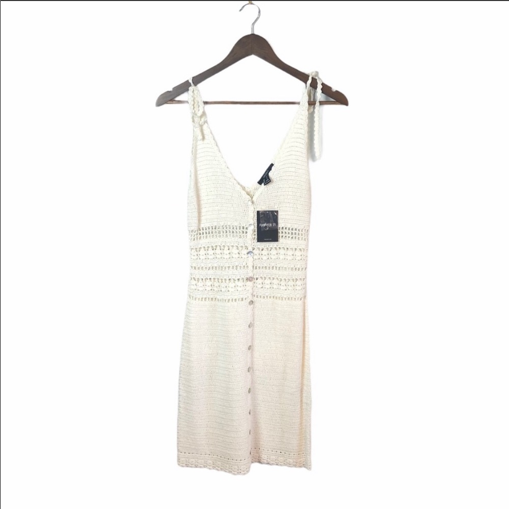 Forever 21 knit button up mini dress medium